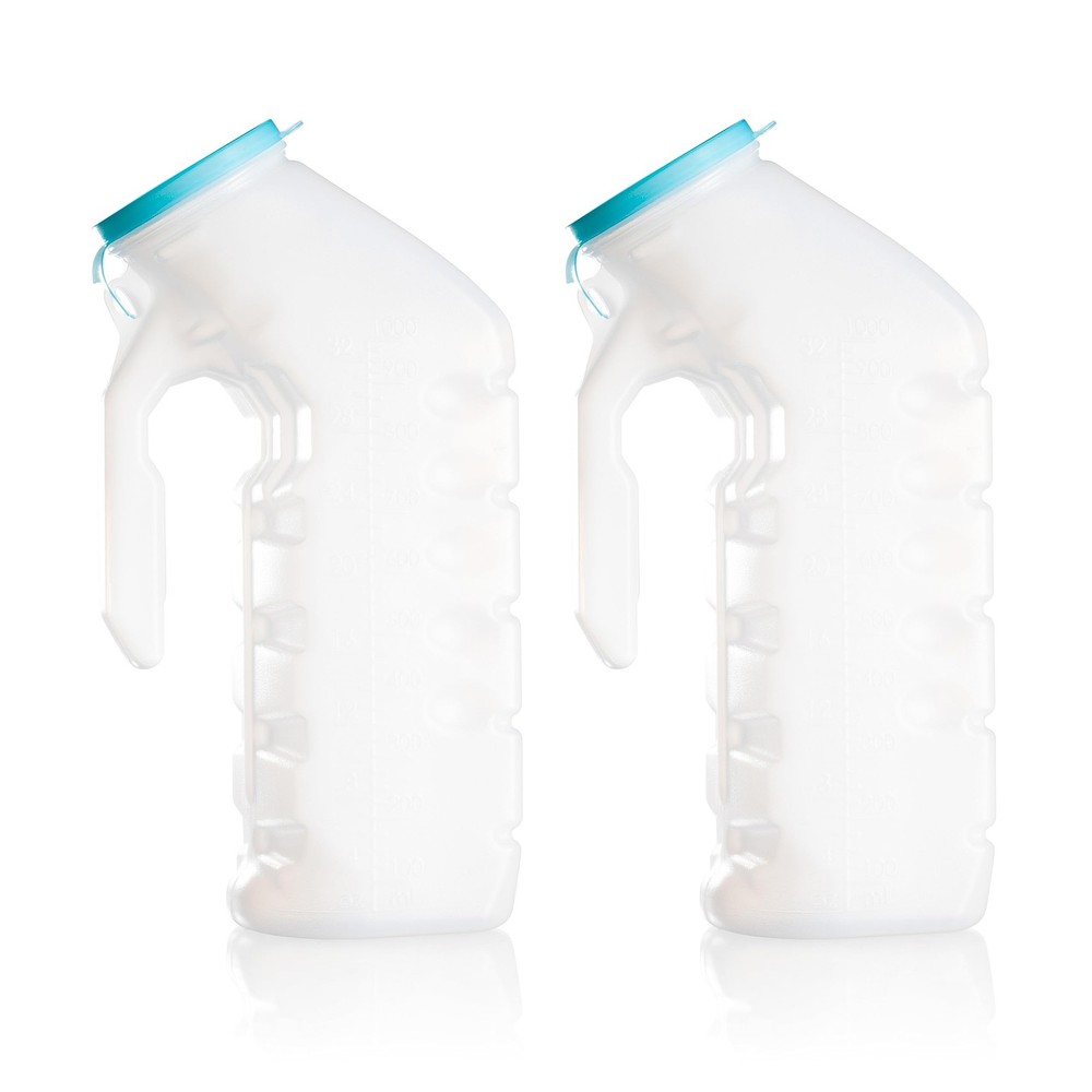 Urinals for Men with Translucent Lid – 32 Oz. Bottle – 2 Pack-Male Urinal Bot…