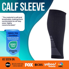 Calf Compression Sleeves for Men and Women – (1 Pair) Footless Compression Socks