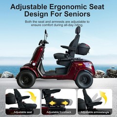 1000W Heavy Duty 4 Wheel Mobility Scooter for Seniors&Adults 15MPH 500lb 22Miles
