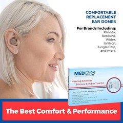 Comfort-Fit Hearing Aid Domes – 39 Soft Silicone Tips in Small to X-Large Sizes