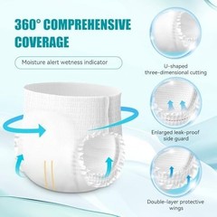 Deodorizing Adult Diapers with Tabs,Medical Elderly Incontinence Underwear,Dispo