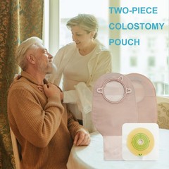 VLOOKUP 35 PCS Colostomy Bags,Ostomy Supplies,Two-Piece Drainable Pouches with C