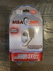 MSA 30X Sound Amplifier Rechargeable Silicone Ear Buds As Seen on TV NEW SEALED