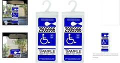 Handicap Placard Holder – Ultra Transparent Disabled Parking Permit Placard P…