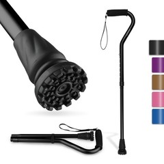 GPTCAMP Walking Cane and Stick for Men 17.32″, Black