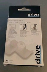 Drive Medical Walker Ski Glides Easily Maneuvers Over Most Surfaces White 1 Pair