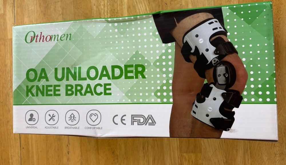 Orthomen OA Unloader Right Knee Brace, Adjustable Hinged Unisex Support New