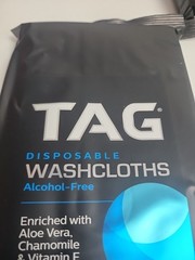 6 Packs Tag Disposable Washcloths 18 Large Per Pack Not Flushable Alcohol Free