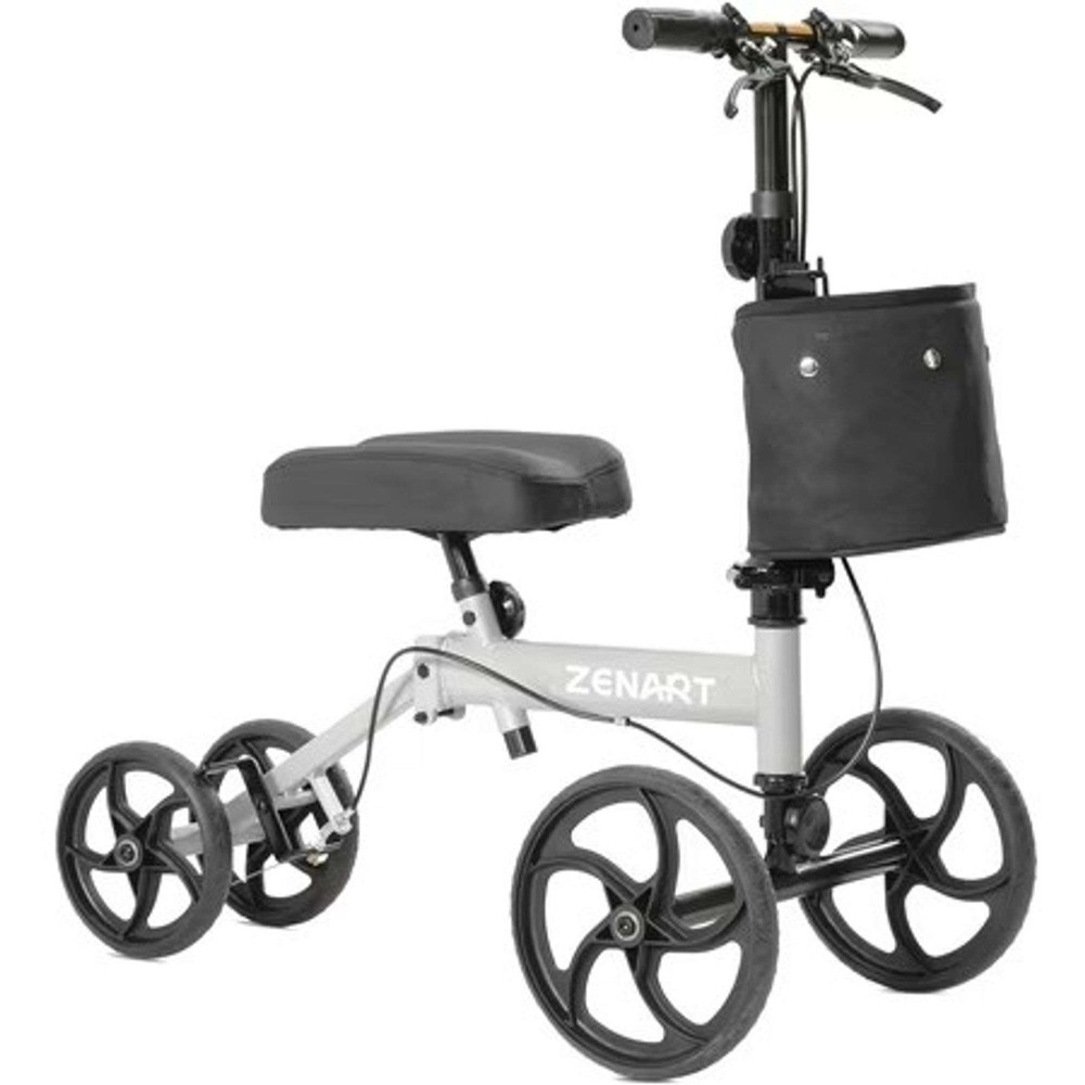 ZENART Economy Knee Scooter Foldable Walker for Foot Surgery Crutch Alternative