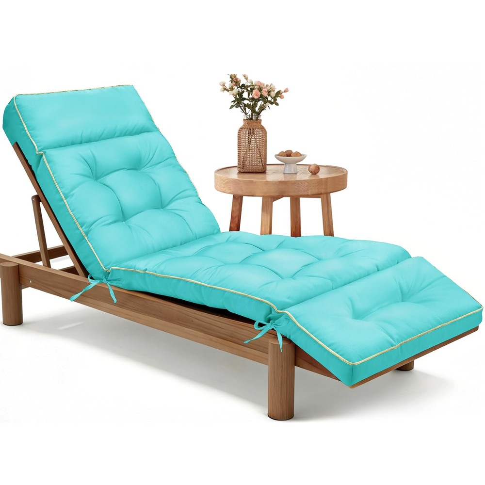 MAGIC ELEPHANT Chaise Lounge Cushion Outdoor, 74 x 22 Inch (1 Pack), Teal