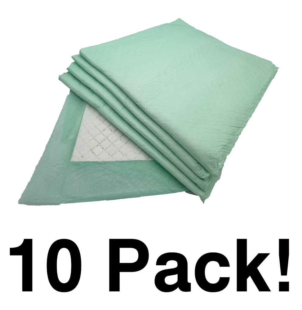 10 Pack! Wave Medical 36×36 XL Disposable Bed Pad, Ultra Absorbency, Made in USA