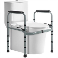 Toilet Safety Rail for Seniors – Adjustable & Foldable Toilet Safety Frame