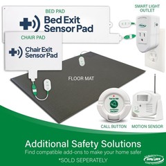 Smart Caregiver Cordless Bed Exit Monitoring System Alarm with Wireless 10in x