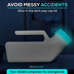 Mens Urinal Bottle Spill Proof Portable Bedside Travel 1000ml 4 Pack
