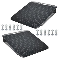 1&2PCs 29″ x 48″ Shed Ramp for Riding Mower Anti-Slip Punch Plate Ramp 1500 LB