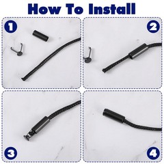 10 Sets Alloy Aglet Shoelace Tips Cylindrical End Replacement Hoodie String