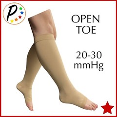 Presadee Traditional Open Toe 20-30 mmHg Firm Compression Leg Calf Socks