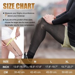 NEENCA Copper Compression Leg Sleeve, Ultra-thin Full X-Large, High