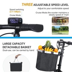 Electric Mobility Scooter 3 Wheel for Adult Senior 300W Dual Motor,CCS‌,3-speed