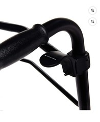 Foldable Adjustable Height Walking Frame Walker, 2-Wheel, Black, 350 lb, 21in