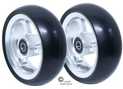 5″ X 1 .40″ Front Caster Wheels With Color Rims. Sold as Pair