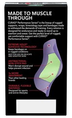 CURAD Performance Series IRONMAN Antibacterial Bandages,2 x 4 inches, 10 Count