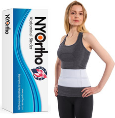 Abdominal Binder 6- 9-2 Inch Compression Belt Wrap for Men & Women (30″-105″)