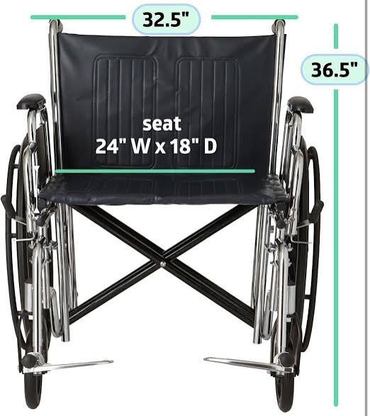 Medline MDS806900 Excel Extra Wide Wheelchair