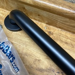 18″ Black Grab bar with Screws by GrabBar.com, Shower, Bathroom