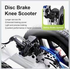 BlessReach All Terrain Foldable Knee Scooter Walker Compact Crutches Alternative