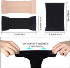 2 Pair Upper Arm Compression Sleeves for plus Size Women Flabby Arms, Slim Arm S