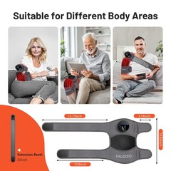 Red Light Therapy & Vibration Massage Knee Brace,660&850nm Wireless Rechargeable