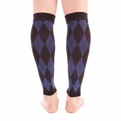 Calf Compression Sleeve Doc Miller 20-30mmHg Recovery Varicose Veins BLACK/BLUE