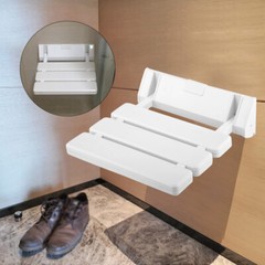 Shower Seat Folding Wall Mounted Bathroom Mobility Aid Chair Strong Fold Up Down