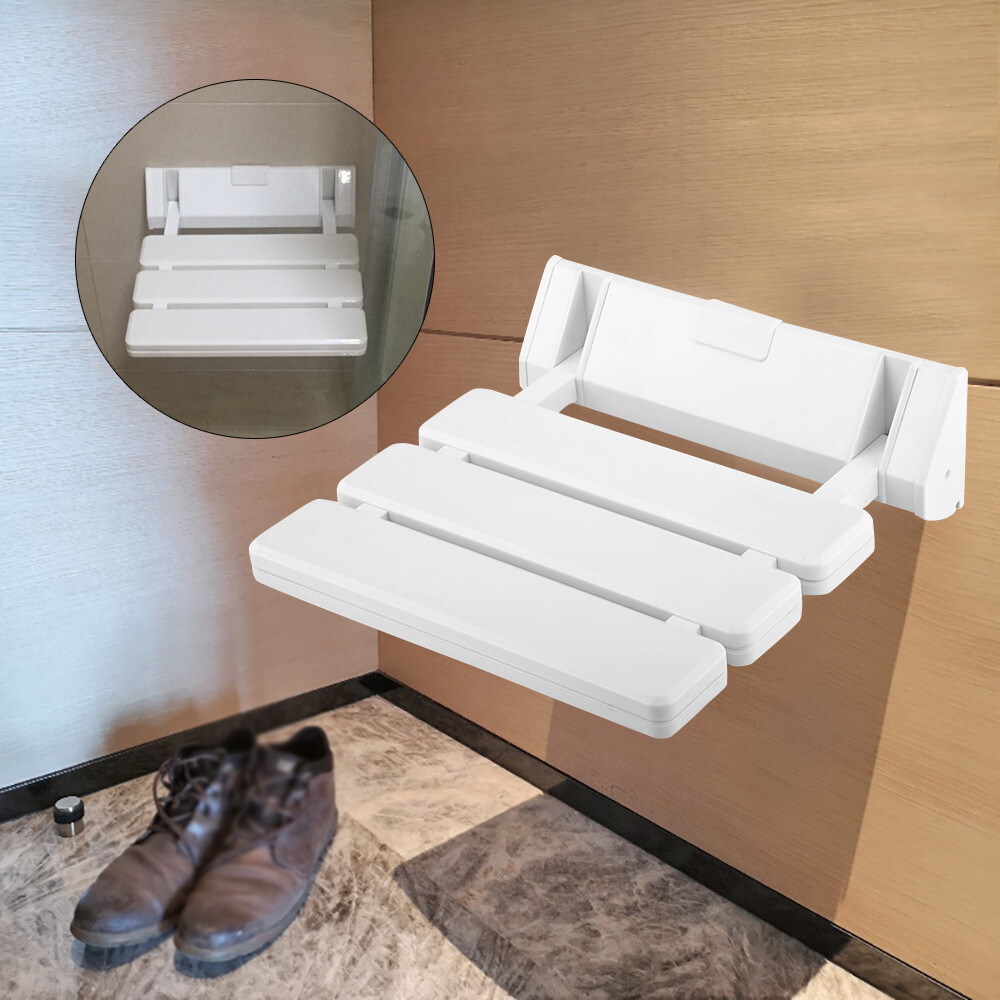 Shower Seat Wall Mounted Shower Folding Seat up to 130kg Bath Chair Shower Stool