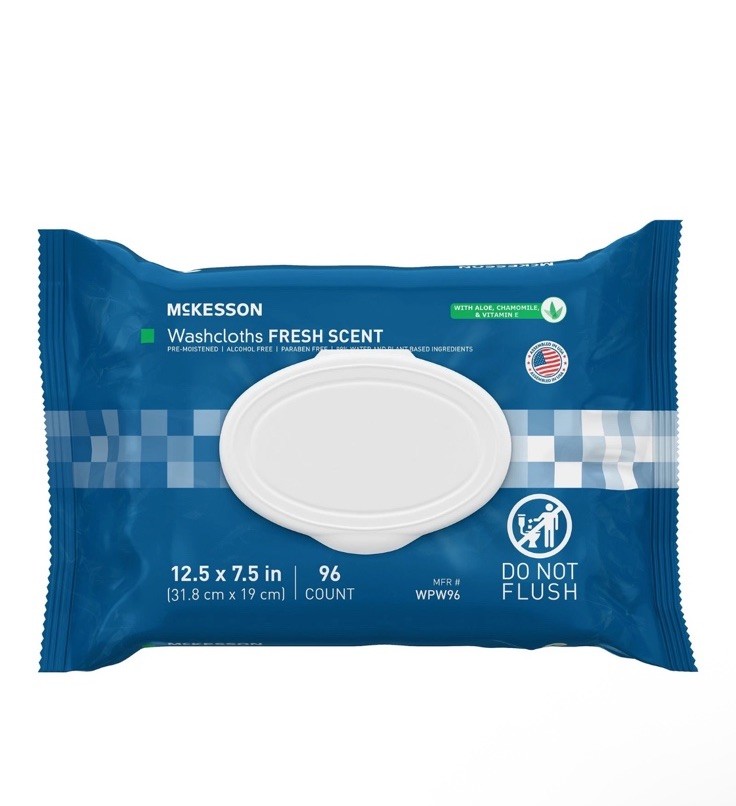 McKesson Personal Cleansing Wipe 7.5 x 12.5″ WPW96 3 Pack 288 Wipes