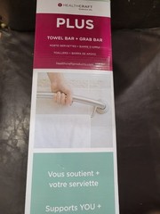 Steel 24″ Towel Bar Grab Bar Combo, Plus Towel Bar by , ADA Compliant
