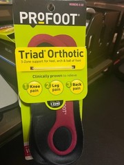 Profoot Triad Orthotic Insert 3 Zone Support Women 1 PAIR Size W6 – 10