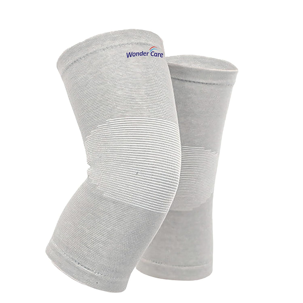 2-Pack Bamboo Knee Compression Sleeve for Men and Xx-Large, Grey