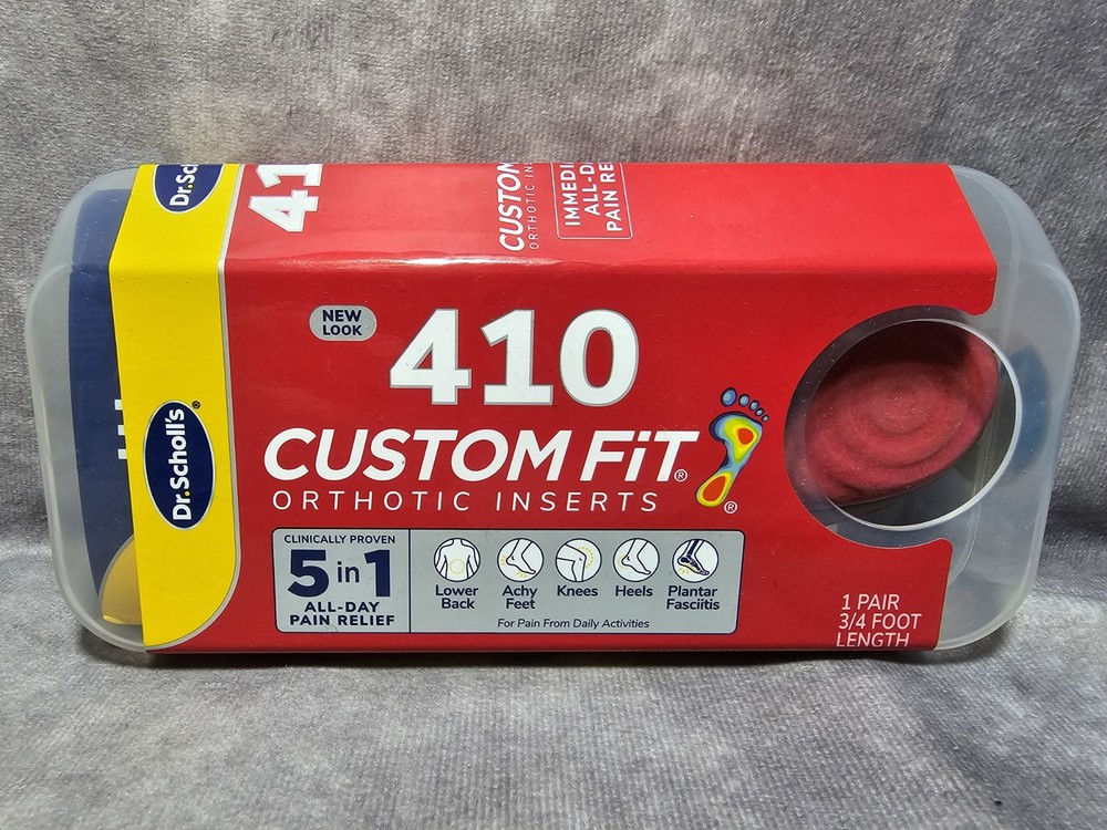 Dr. Scholls Custom Fit Orthotic Inserts CF 410, 3/4 Foot Length (2392) – NEW