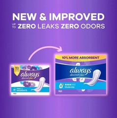 Always Discreet Incontinence Pads Moderate 153 Count Women Plus Absorbency