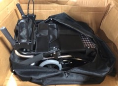 Transport Ultra Light 15 lb Foldable Aluminum Wheelchair for Traveling Boarding