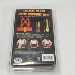 Back Support Belt Deluxe Hi-Visibility By SAS Safety Corp Slip On Suspenders