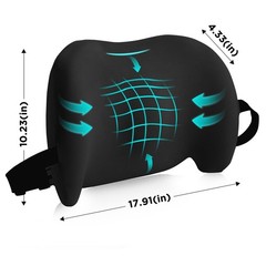 Lumbar Support Pillow for Office Chair, Car Lower Back A-black