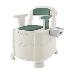 Floor Standing Bedside Commode w/Induction Portable Toilet for Elderly Disabled