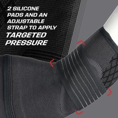 ACE Brand Flex Comfort Compression Elbow Sleeve Small/Medium, Dark Gray