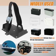 Small Battery Tray with Adjustable Strap – Fits 12V-6V / 6AH 7AH 8AH 9AH 12AH