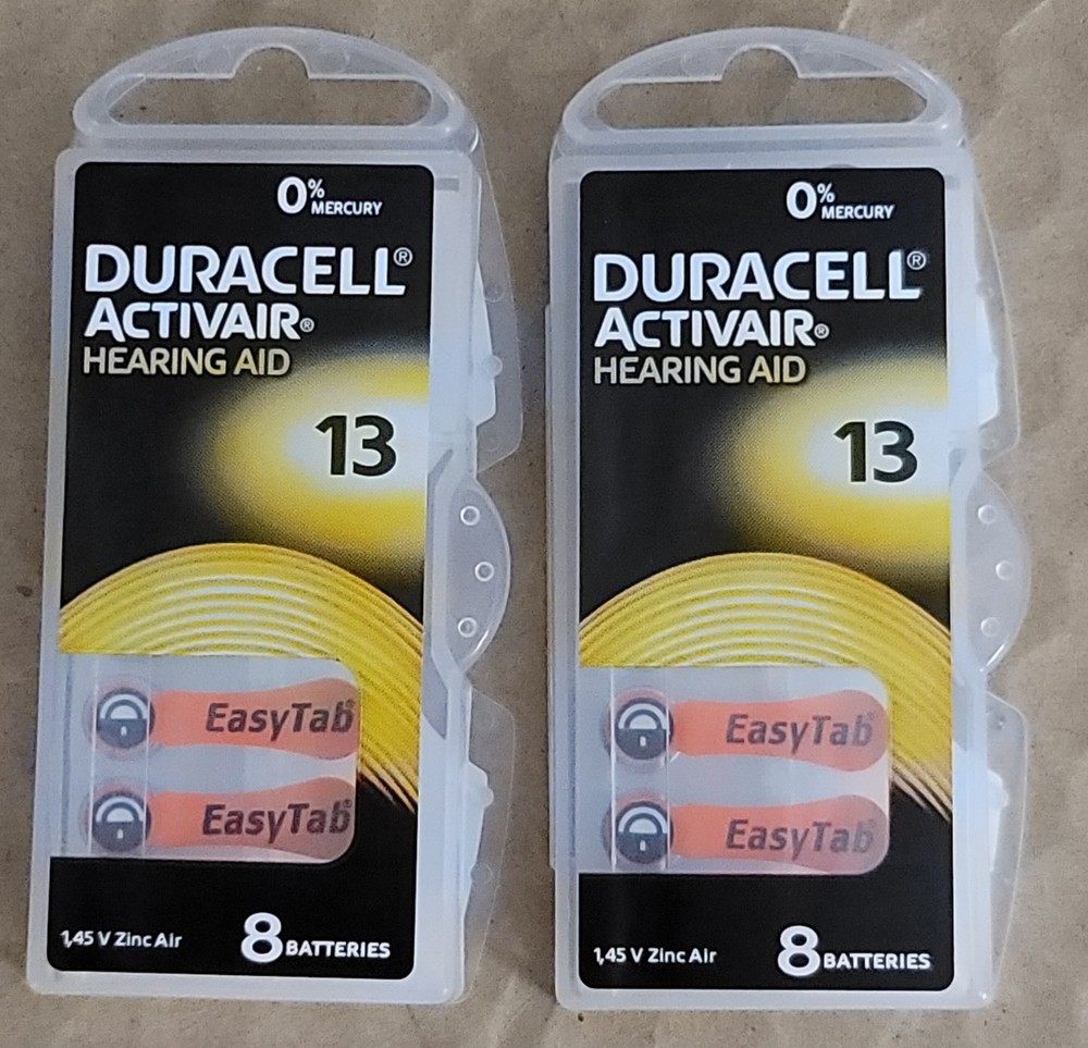 Duracell Activair Hearing Aid 13. Lot Of 2