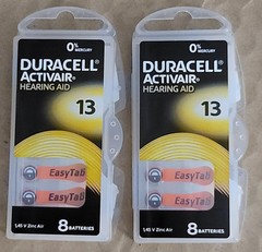 Duracell Activair Hearing Aid 13. Lot Of 2
