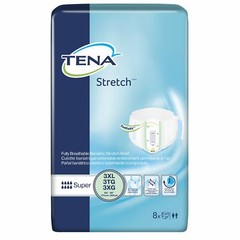 TENA Stretch Super Adult Briefs Heavy Absorbency Bariatric Brief 3XL 61391 8 Ct